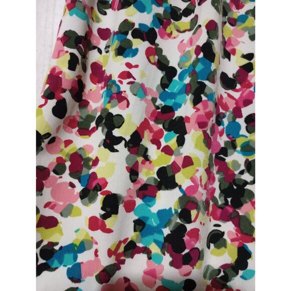 Kasper Blouse Womens Small Sleeveless Pleated Mesh Overlay Vibrant‎ Top - Picture 3 of 8